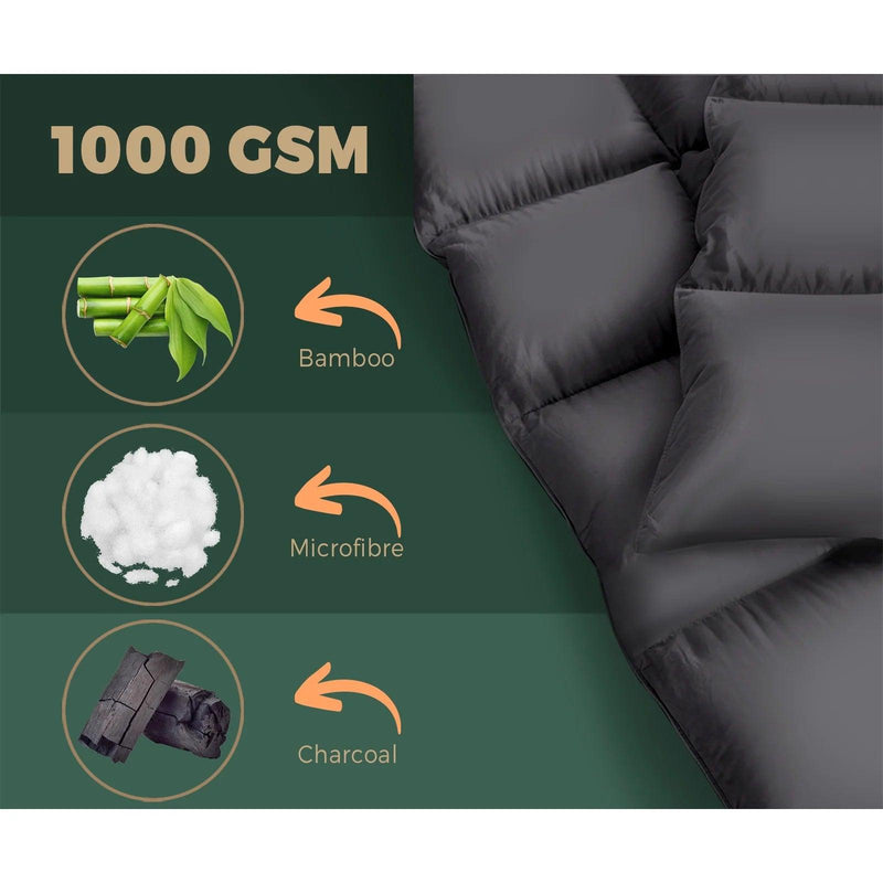 Bamboo Charcoal Mattress Topper - Aussie Premium Deals